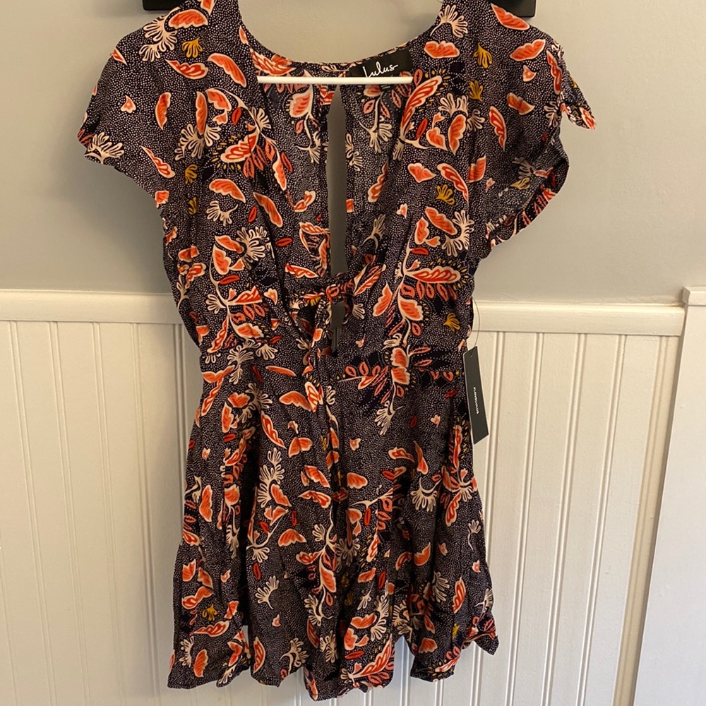 Lulus romper , xs never worn with tags paisley print